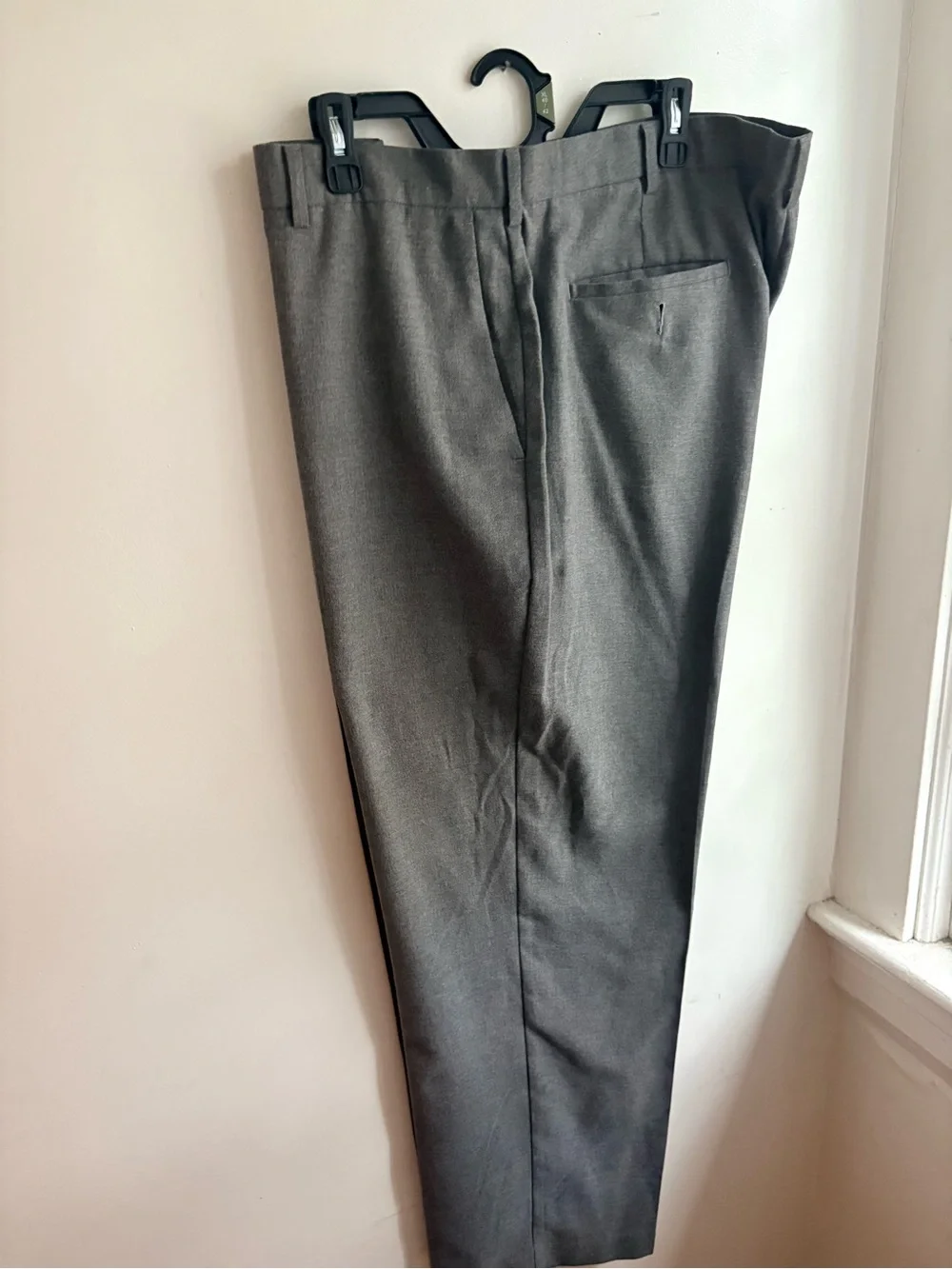Classic Straight-Leg Dress Pants in Taupe